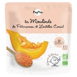 Les Moulinés babyvoeding: pompoen en koraallinzen, biologisch, voor baby’s vanaf 8 maanden, 180 g