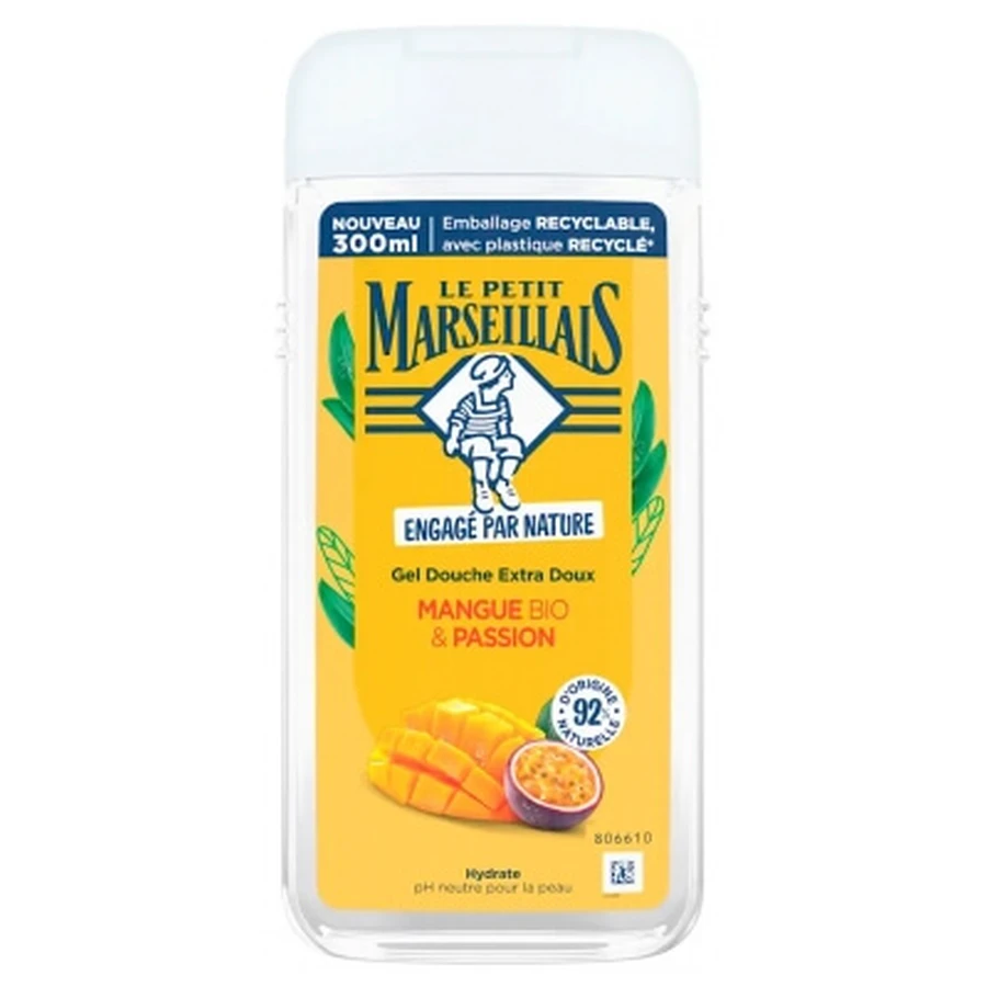 Le Petit Marseillais – wyjątkowo delikatny organiczny żel pod prysznic o zapachu mango i marakui, 300 ml: ceny i cechy