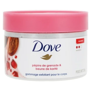 Dove Body Scrub voor de normale huid met granaatappelzaadjes en sheaboter, 298 g