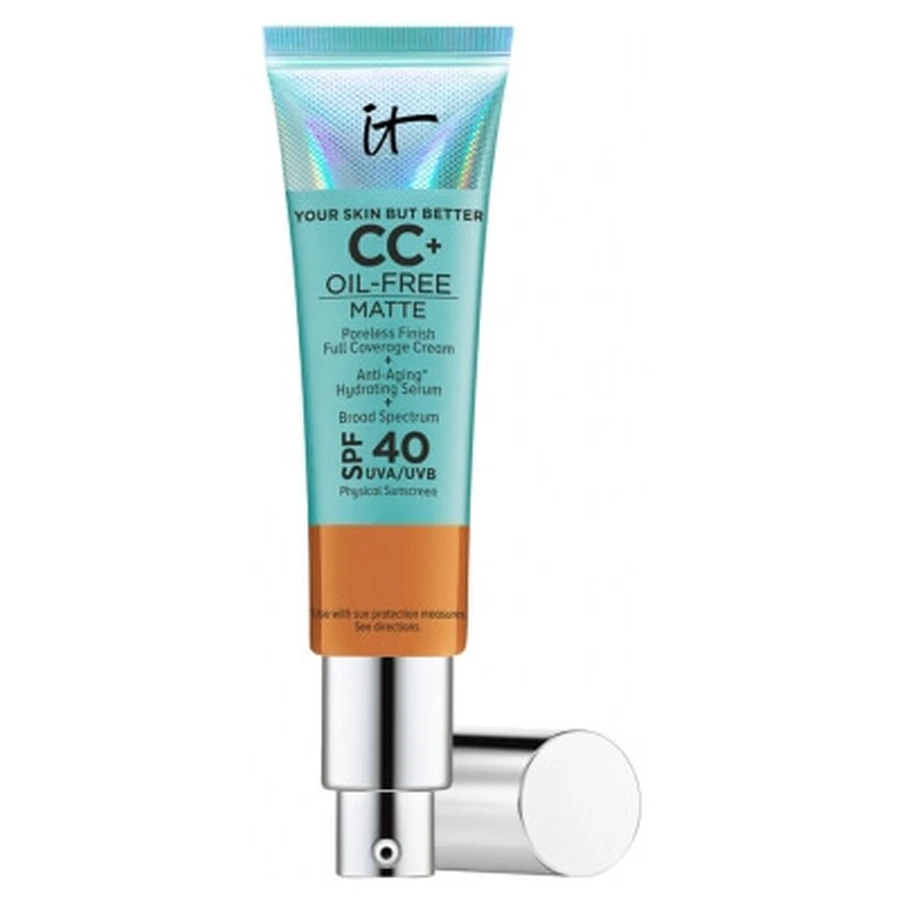 IT Cosmetics Your Skin But Better CC+ Cream – bezolejowy, matujący krem korekcyjny CC o wysokim stopniu krycia, przeznaczony do skóry z widocznymi porami, SPF 40, 32 ml: ceny i cechy