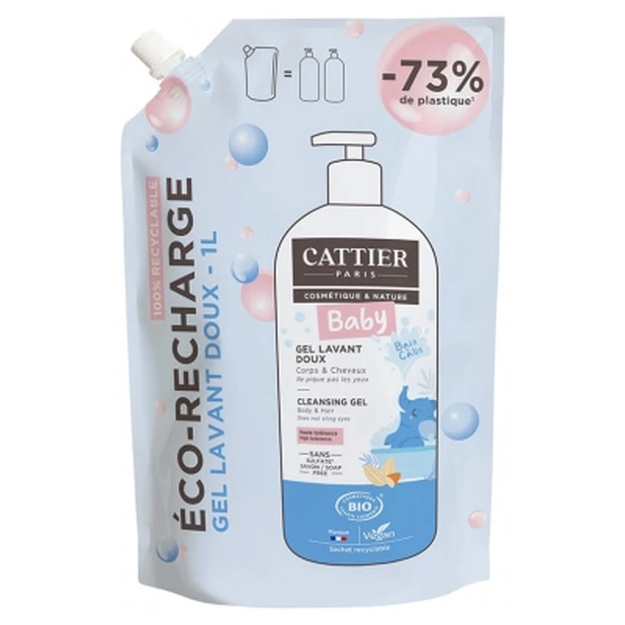 Cattier Baby Gentle Organic Cleansing Gel Eco-Refill 1 L