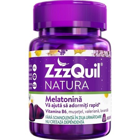 Melatonine, 30 geleitjes, ZzzQuil Natura