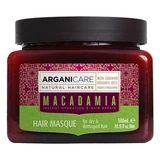 Arganicare Feuchtigkeits- und Reparaturmaske für trockenes und strapaziertes Haar mit Macadamia