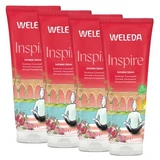 Weleda Inspire Voluptuous Granatapfel-Duschcreme, 4er-Pack (je 200 ml)