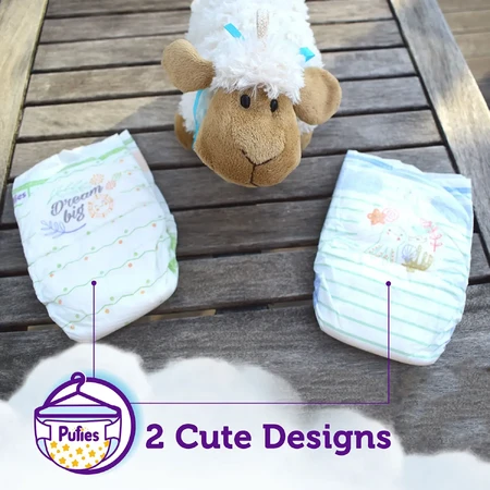Diaper Pufies Sensitive, 4+ Maxi+, Maxi Pack, 10-15 kg, 52 pieces