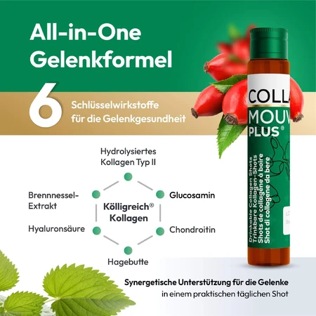 CollaMouv Plus Collagen, Glucosamine, and Chondroitin Drinkshot 30x25ml, BHW Bayerische Heilmittel
