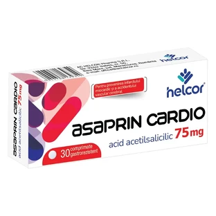 ASAprin Cardio, 75 mg, 30 enteric-coated tablets, Helcor
