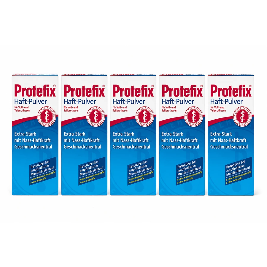 Protefix-Klebstoffpulver, 5 x 50 g