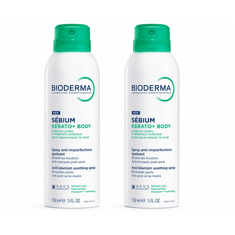 Sebium Kerato+ Body Spray, 2 x 150 ml, Bioderma 