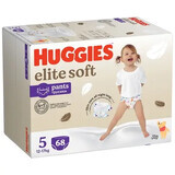 Luierbroekjes Elite Soft, nr. 5, 12-17 kg, 68 stuks, Huggies