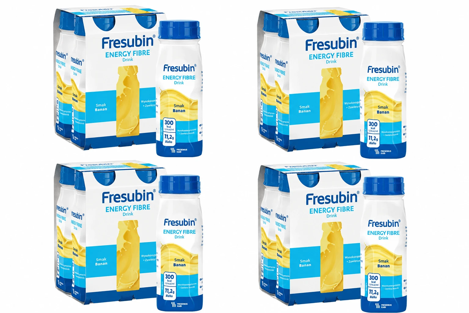 Fresubin Energy Fibre energiedrank met bananensmaak, 16 x 200 ml, Fresenius Kabi