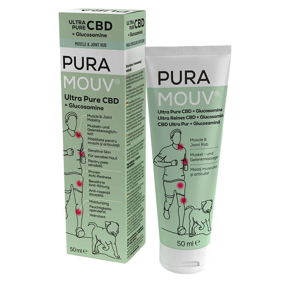 PuraMouv Balsam pentru mușchi și articulații și glucozamină 50 ml