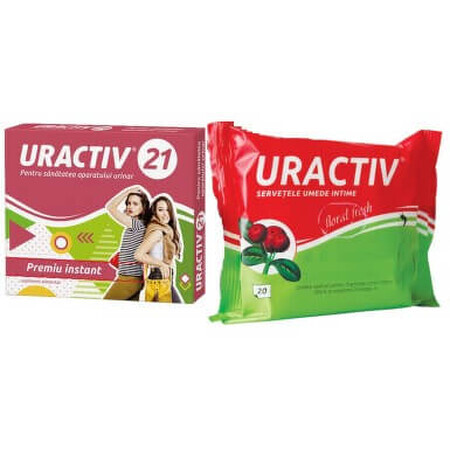 Uractiv 21 x 21cps + vochtige doekjes GIFT