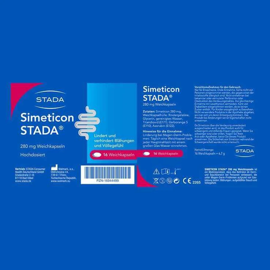 Simeticon STADA® 280 mg Weichkapseln, 32 St Weichkapseln