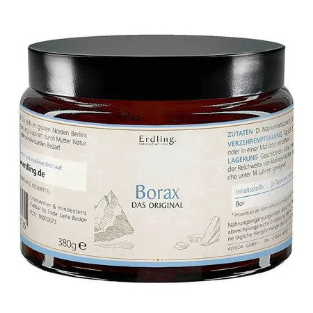 Borax Pulver Natriumtetraborat rein vegan Erdling, 380 g Pulver