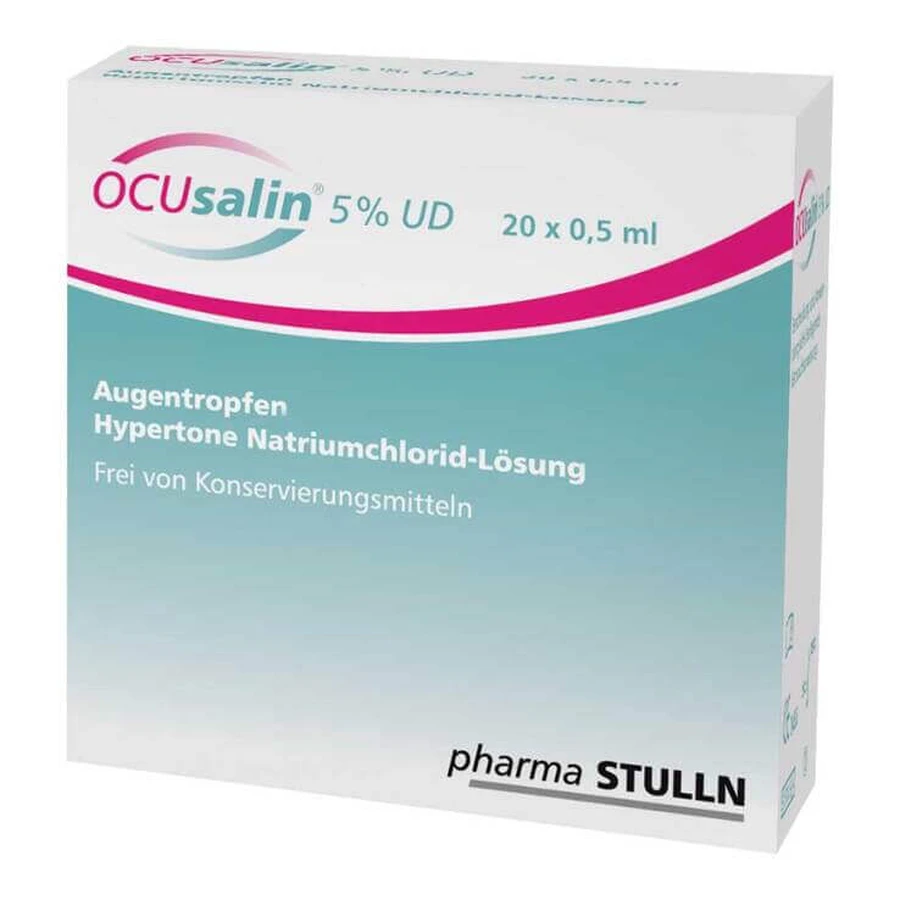 Ocusalin 5% UD Eye Drops, 20 x 0.5 ml eye drops