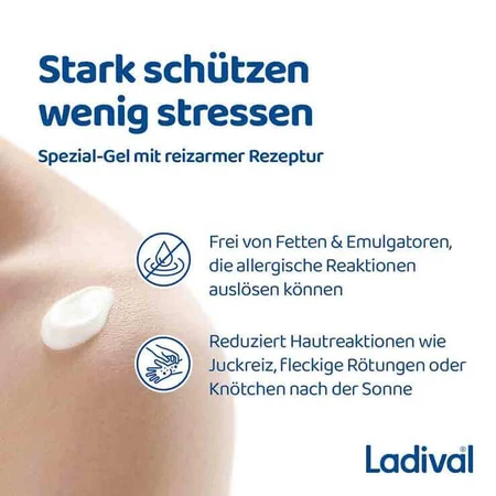 Ladival Gel de protecție solară pentru pielea sensibilă SPF 50+, 2 x 200 ml gel