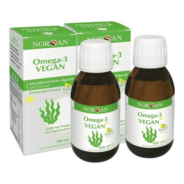Norsan Omega-3 Vegan Vloeibaar, 2 x 100 ml vloeistof