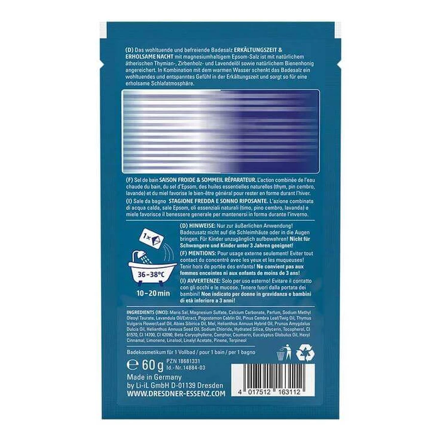 DE Bath Salts for Cold Season & a Restful Night, 60 g Bath