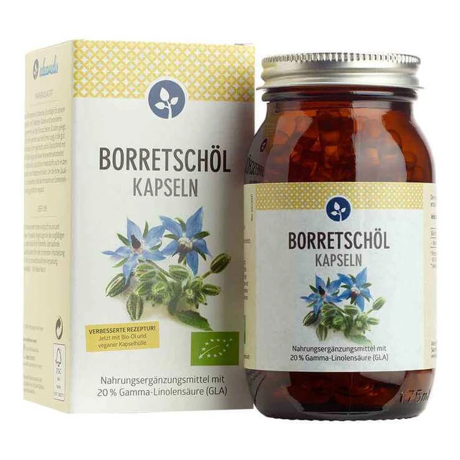 Borretschöl 500 mg Kapseln Bio vegan, 120 St Kapseln