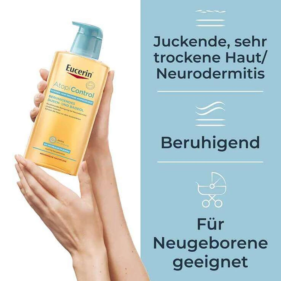 Eucerin AtopiControl Olejek pod prysznic i do kąpieli, 2 x 400 ml żel pod prysznic: ceny i cechy
