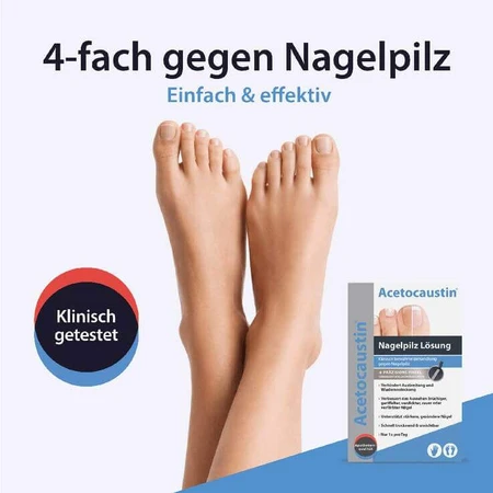 Acetocaustin Nail Fungus Solution for Treating Nail Fungus, 5 ml solution