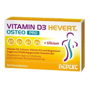 Hevert Osteo Pro – tabletki powlekane z witaminą D3, 120 tabletek powlekanych