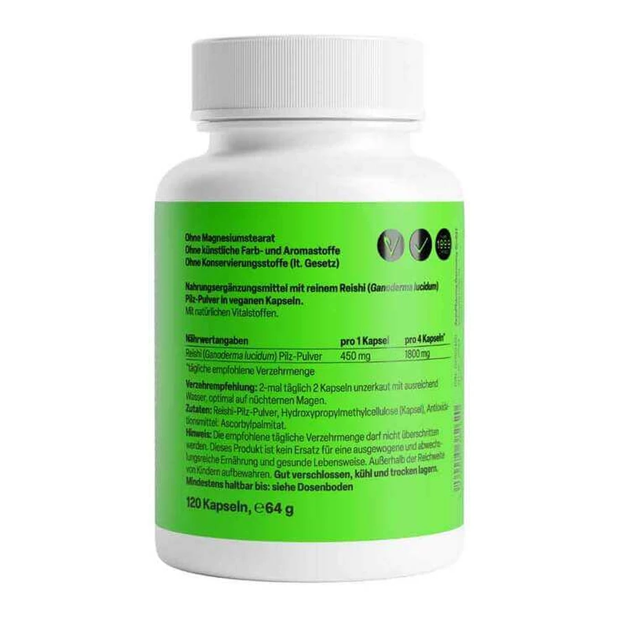 Reishi-poedercapsules, 120 capsules