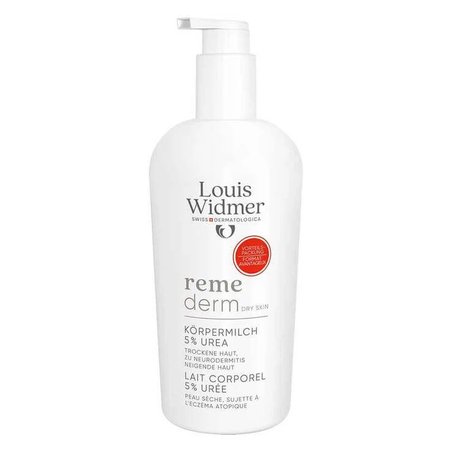 Widmer Remederm – Lapte de corp pentru piele uscată, cu 5% uree, 400 ml