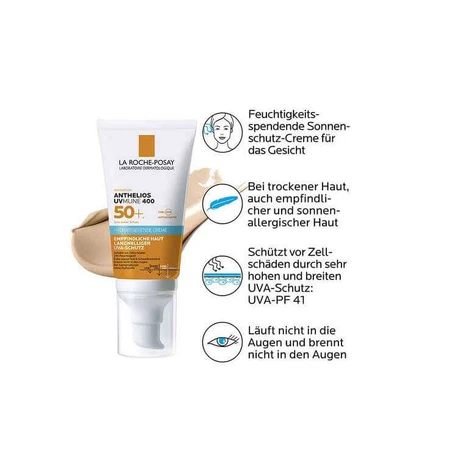 La Roche Posay Anthelios hydratisierende Creme getönt LSF 50 +, 2x50 ml Creme