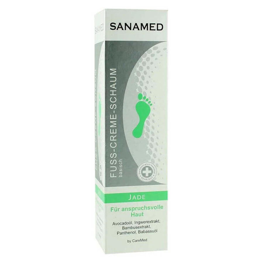 Sanamed Spumă cremoasă pentru picioare Jade, aerosol dozator de 150 ml