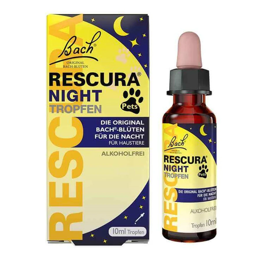 Picături Bachblüten Original Rescura Night Pets fără alcool, 10 ml picături