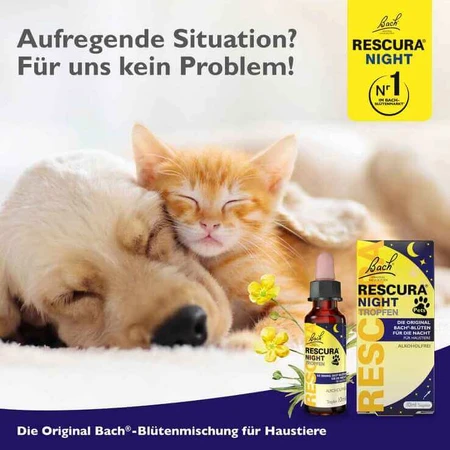 Picături Bachblüten Original Rescura Night Pets fără alcool, 10 ml picături