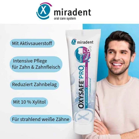 Pasta de dientes reparadora Miradent Oxysafe Pro2, 75 ml