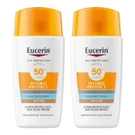 Eucerin Sun Fluid Hydro Protect Viso Media Protezione SPF 50+, 2x50 ml Crema