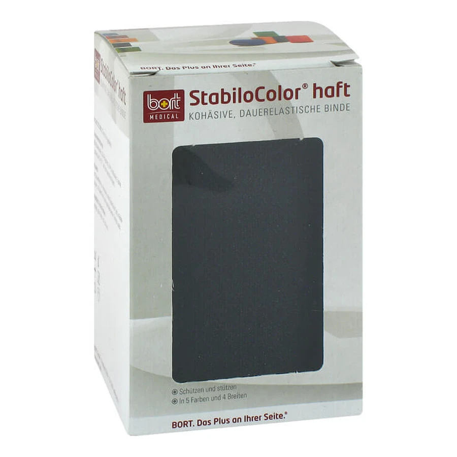 Bort Stabilocolor hechtpleister, 10 cm, zwart, 1 stuk