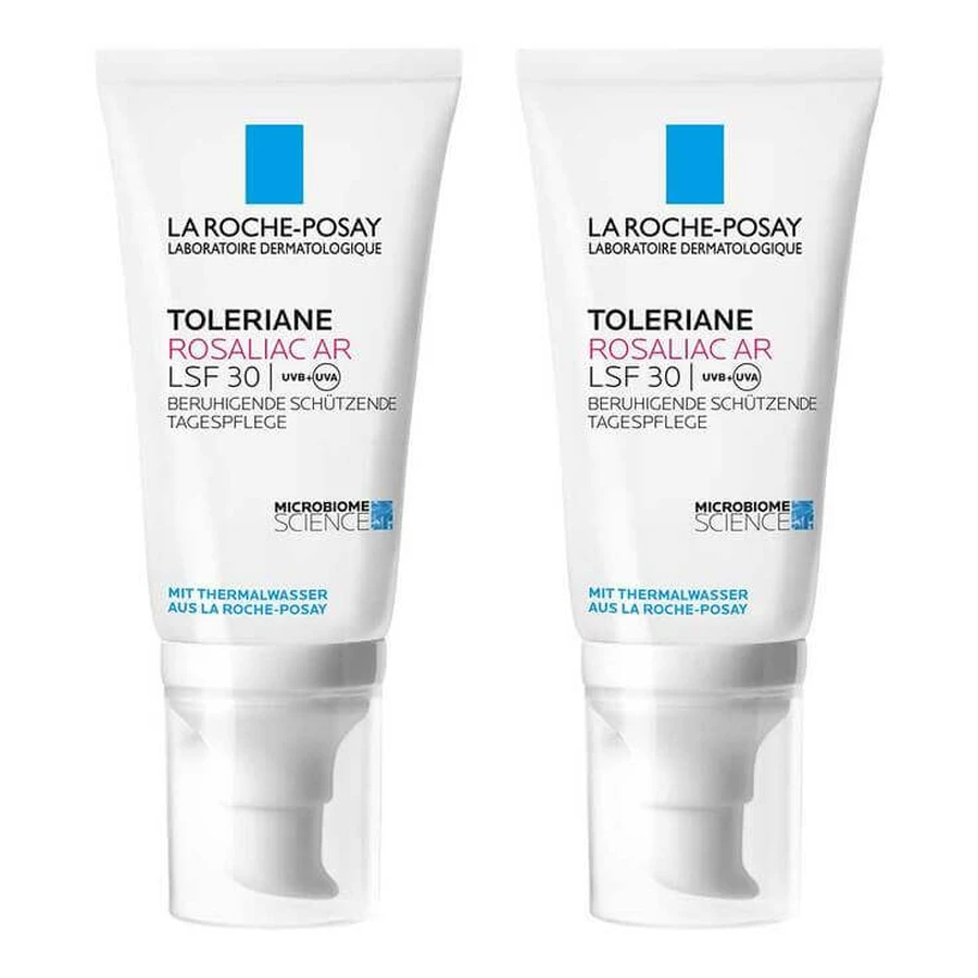 Crema La Roche-Posay Toleriane Rosaliac AR SPF 30, 2 x 50 ml