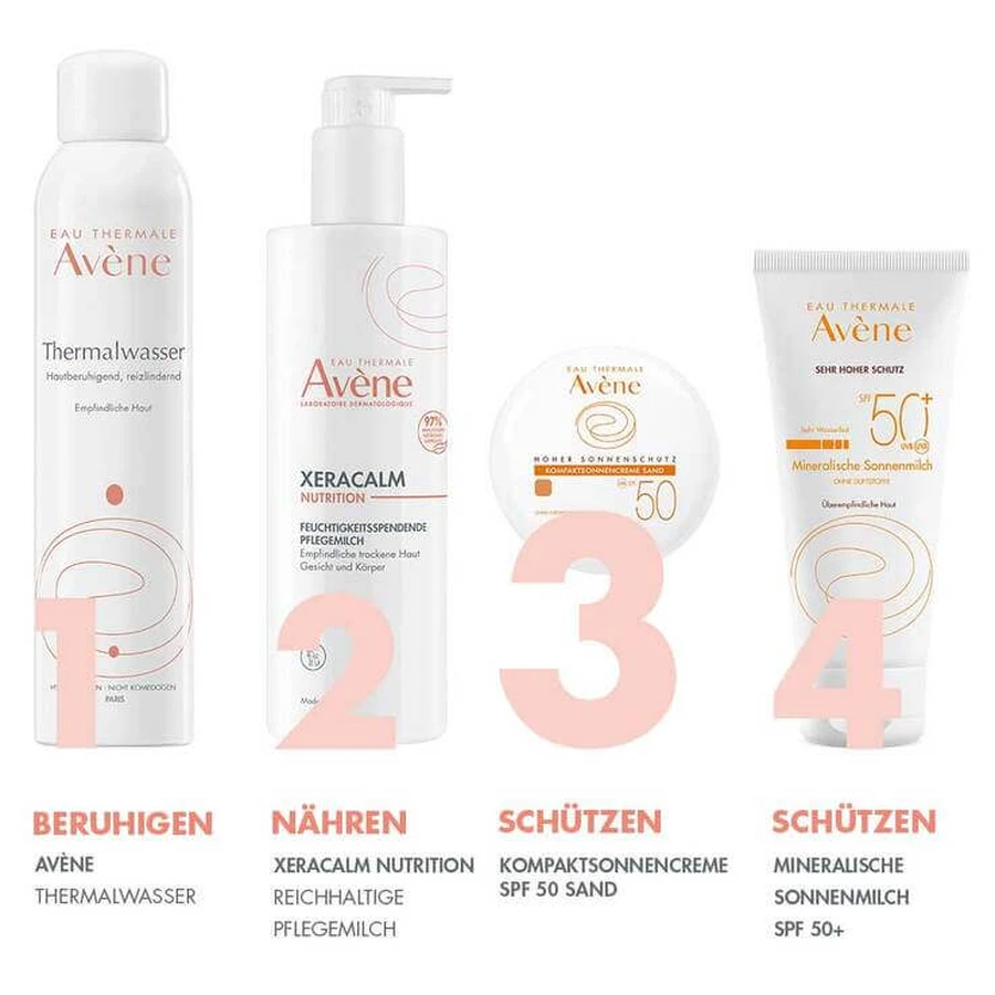 Avene Kompaktsonnencreme sand SPF 50 , 2x10 g Creme