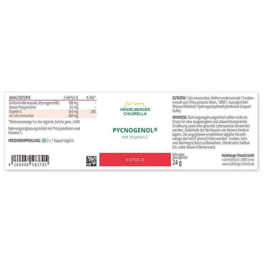 Pycnogenol Capsules, 14 g Capsules