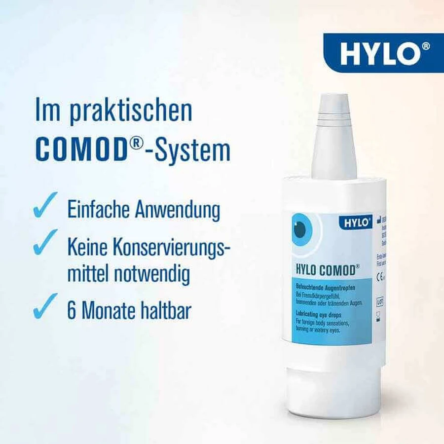 HYLO COMOD Augentropfen , 2x 2x10 ml Augentropfen