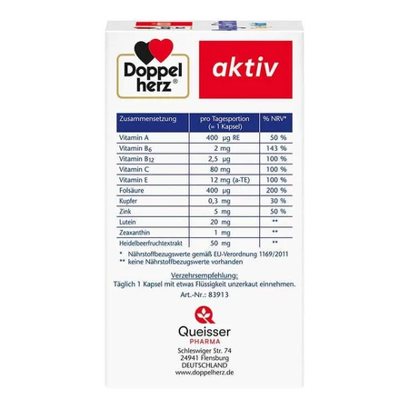 Doppelherz Eye Extra Day + Night – kapsułki, 3 opakowania po 90 kapsułek: ceny i cechy
