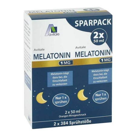 Melatonin 1 mg Sleep Spray, 2 x 50 ml Spray