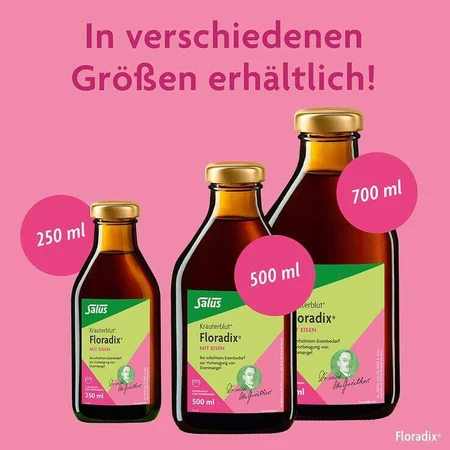 Floradix mit Eisen Flüssigkeit zum Einnehmen, 250 ml Flüssigkeit zum Einnehmen