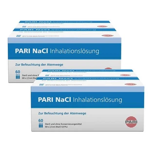 PARI NaCl-inhalatieoplossing in ampullen, 60 ampullen van 2,5 ml