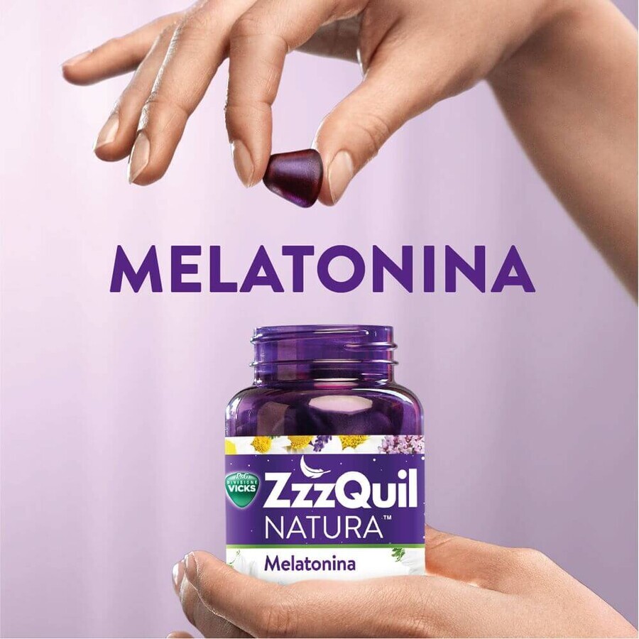 Melatonine, 60 geleitjes, ZzzQuil Natura