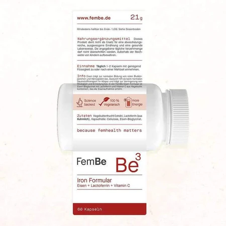 Fembe Be3 Iron Formula, 60 cápsulas