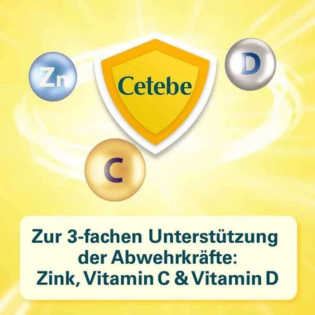 Cetebe Immune Support Plus Vitamine C + Vitamine D3 + Zink-capsules, 2 x 120 capsules