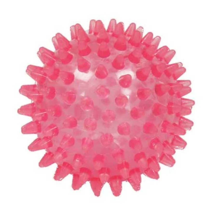 Pelota de erizo, 9 cm, roja y transparente, 1 unidad, tal y como está