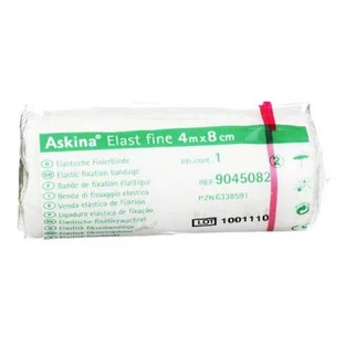Bandage élastique fin Askina, 4 m x 8 cm, emballé sous cellophane, 1 bandage