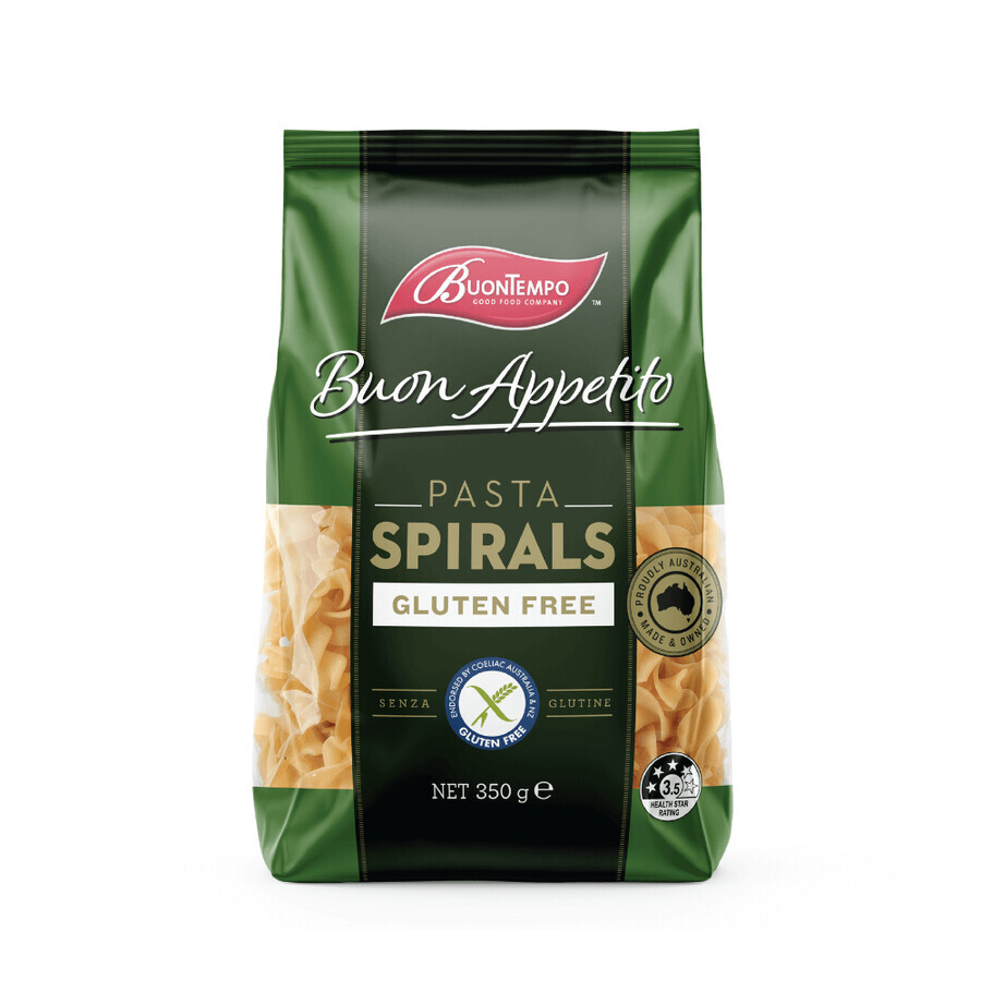 Pasta espiral Buontempo, 350 g, Orgran